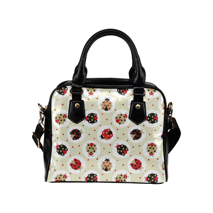 Ladybug Pattern Print Design 03 Shoulder Handbag