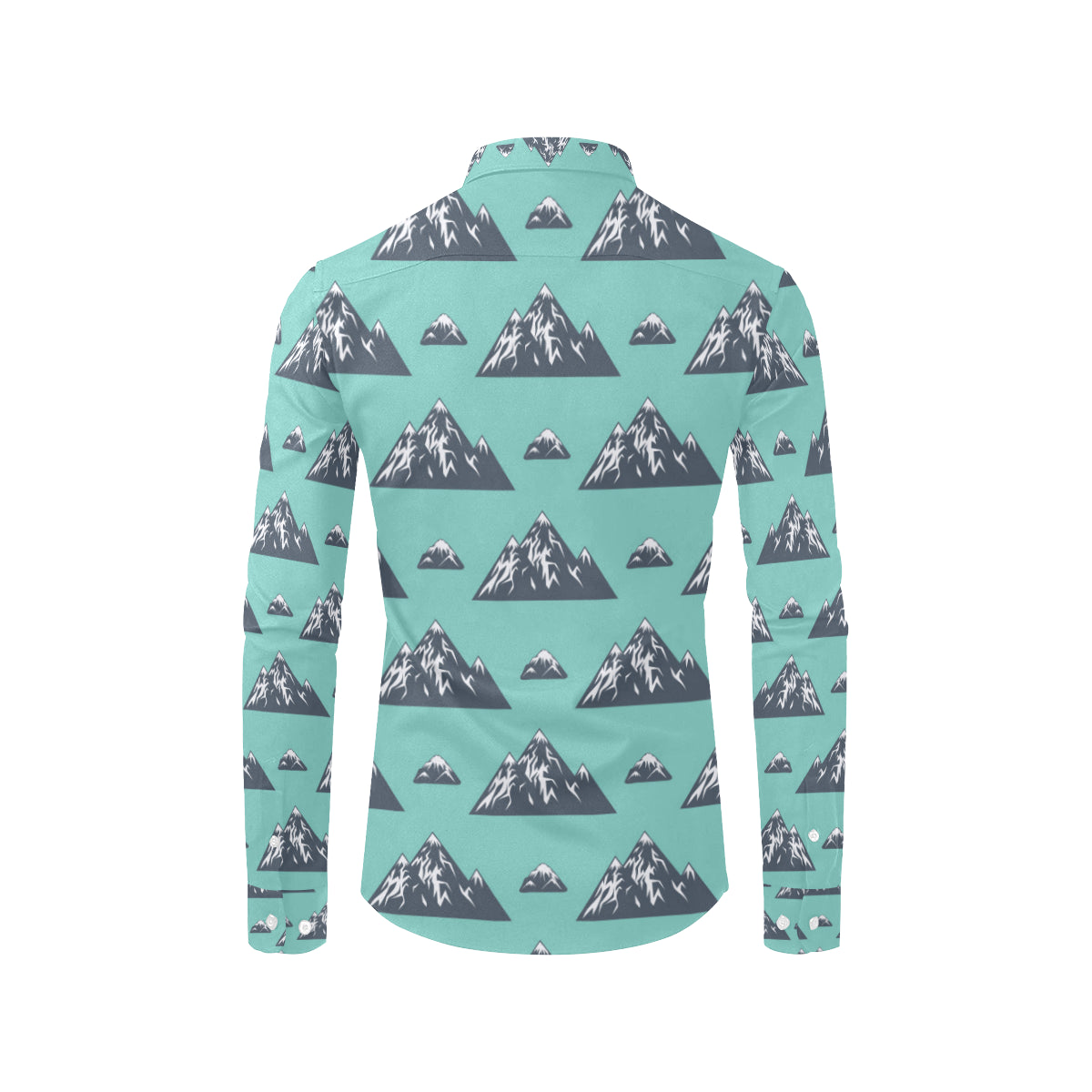 Mountain Pattern Print Design 01 Men's Long Sleeve Shirt