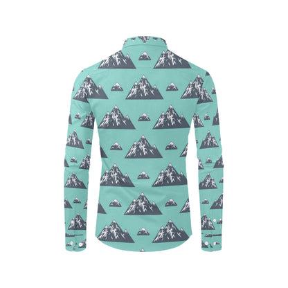 Mountain Pattern Print Design 01 Men's Long Sleeve Shirt