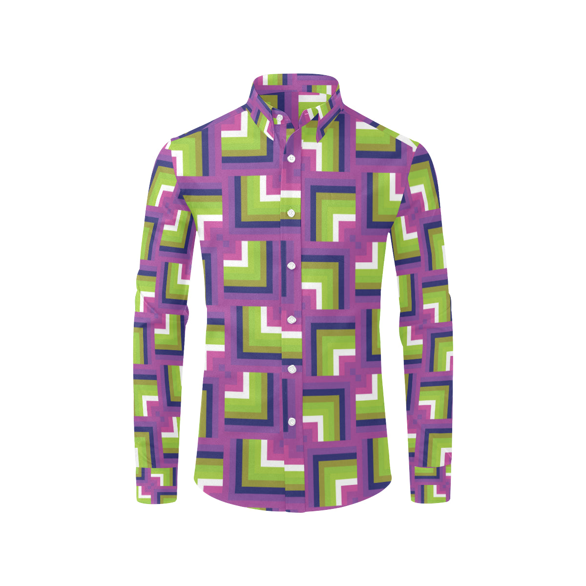 Optical illusion Pattern Print Design A05 Men's Long Sleeve Shirt
