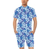 Hibiscus Pattern Print Design HB04 Men's Romper