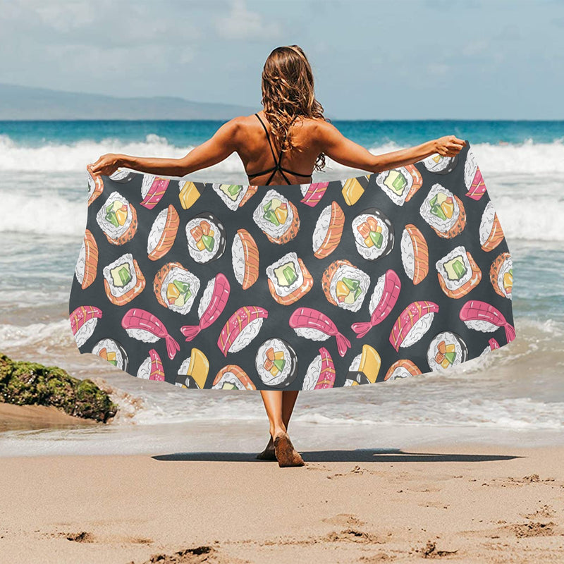 Sushi Print Design LKS306 Beach Towel 32" x 71"