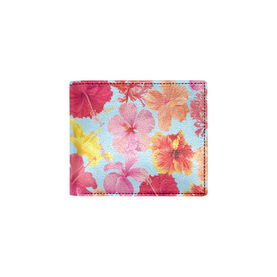 Hibiscus Pattern Print Design HB020 Men's ID Card Wallet