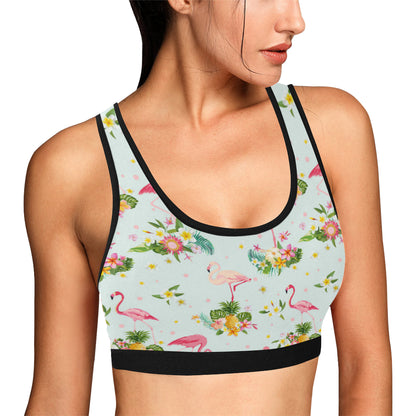 Flamingo Sweet Pattern Sports Bra
