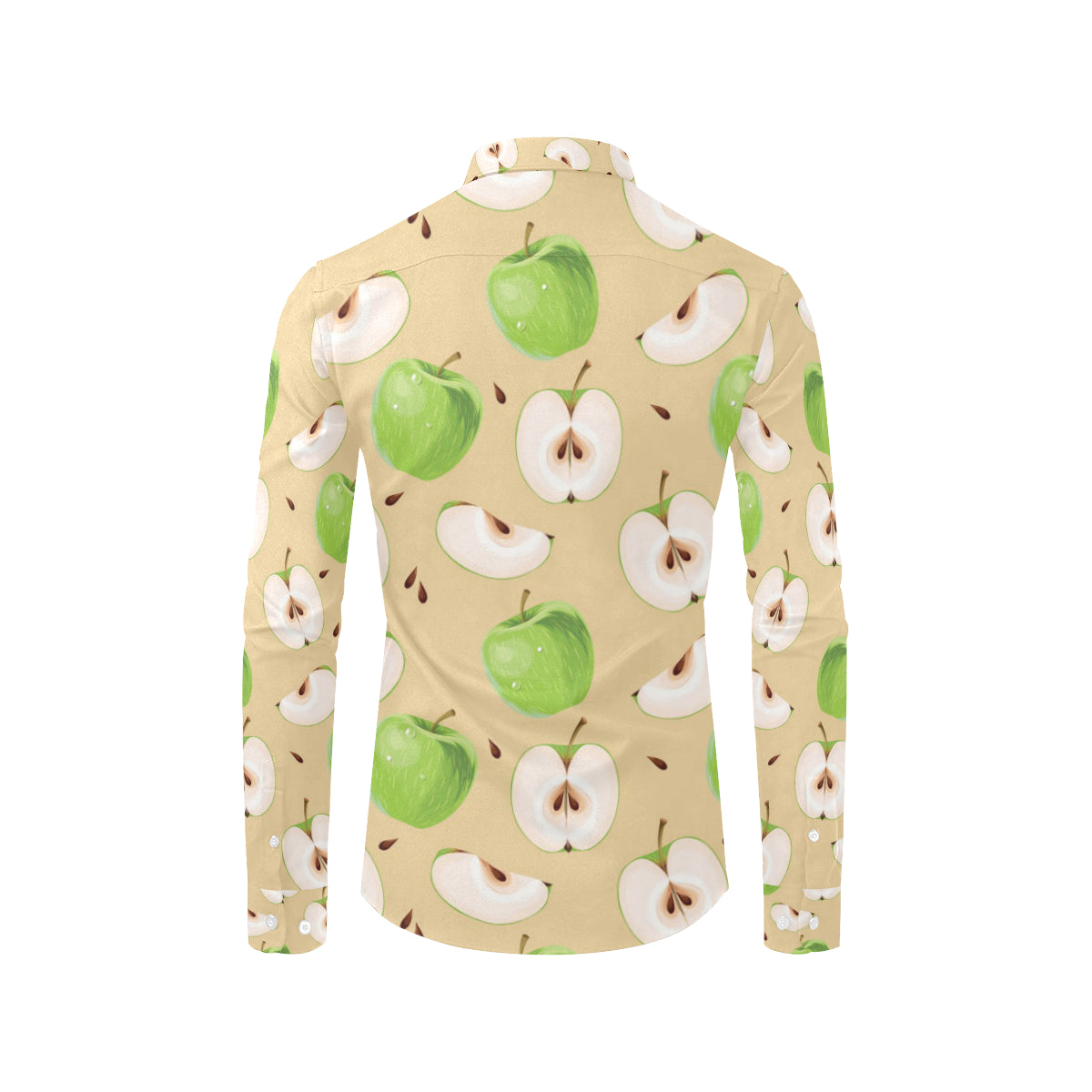 Apple Pattern Print Design AP07 Men's Long Sleeve Shirt