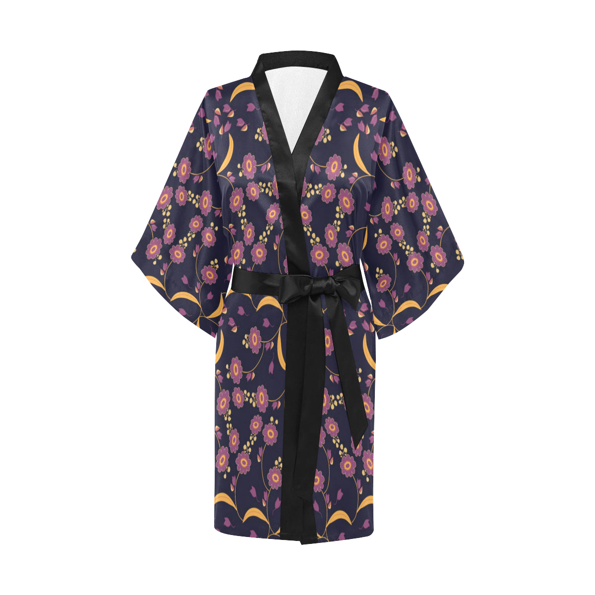 Anemone Pattern Print Design AM012 Women's Short Kimono