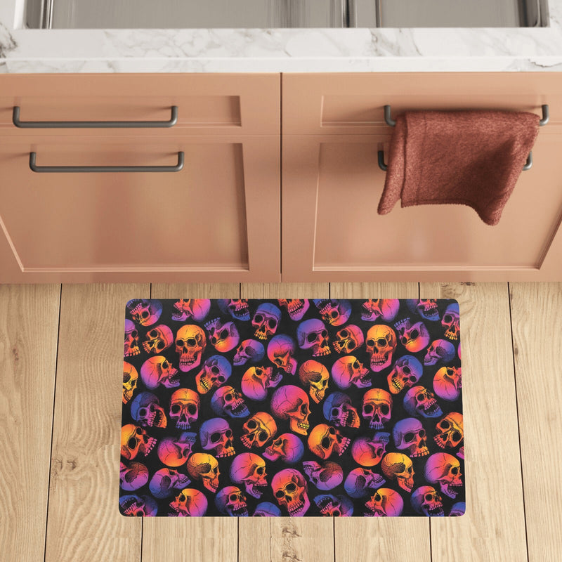 Skull Multicolor Print Design LKS3011 Kitchen Mat