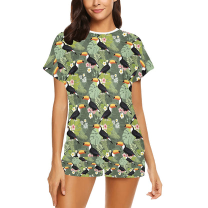 Toucan Print Design LKS304 Women's Short Pajama Set