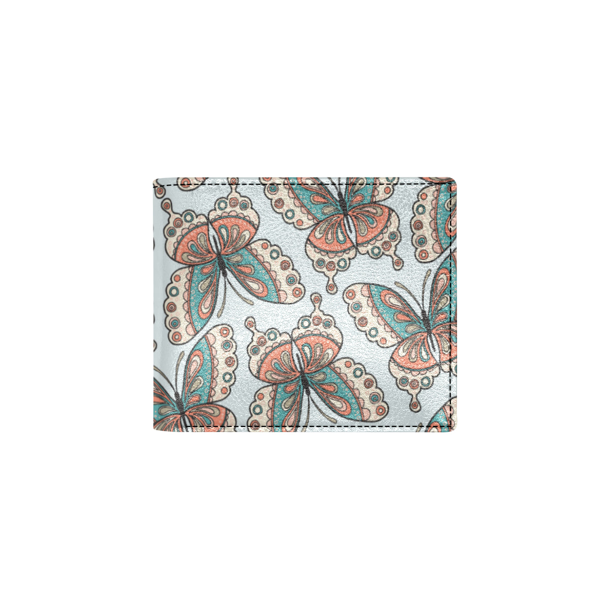 Butterfly Pattern Men's ID Card Wallet