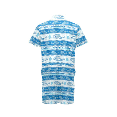 Dolphin Tribal Print Pattern Men's Romper