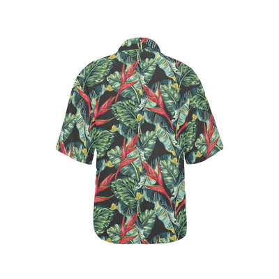 Bird Of Paradise Pattern Print Design BOP06 Women's Hawaiian Shirt