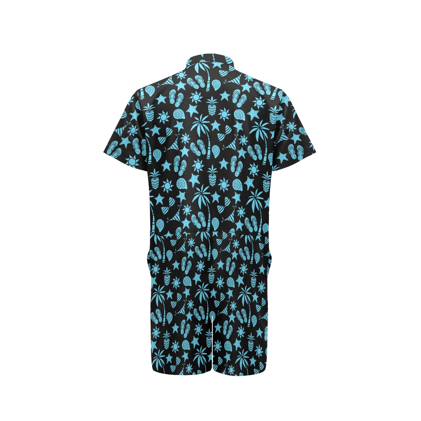 Beach Scene Pattern Print Design 03 Men's Romper