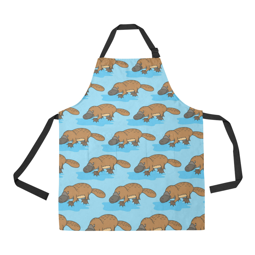 Platypus Pattern Print Design A02 Apron with Pocket
