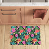 Hibiscus Red Hawaiian Flower Kitchen Mat