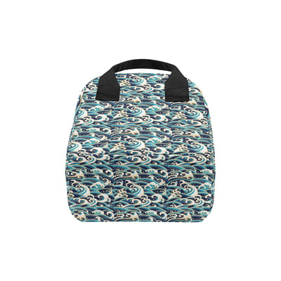 Surf Wave Pattern Insulated Lunch Bag