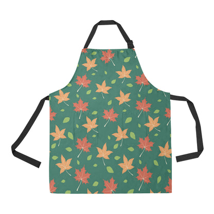 Maple Leaf Pattern Print Design 04 Apron with Pocket