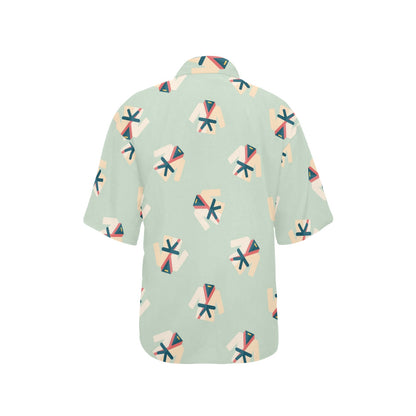 Karate Pattern Print Design 02 Women's Hawaiian Shirt