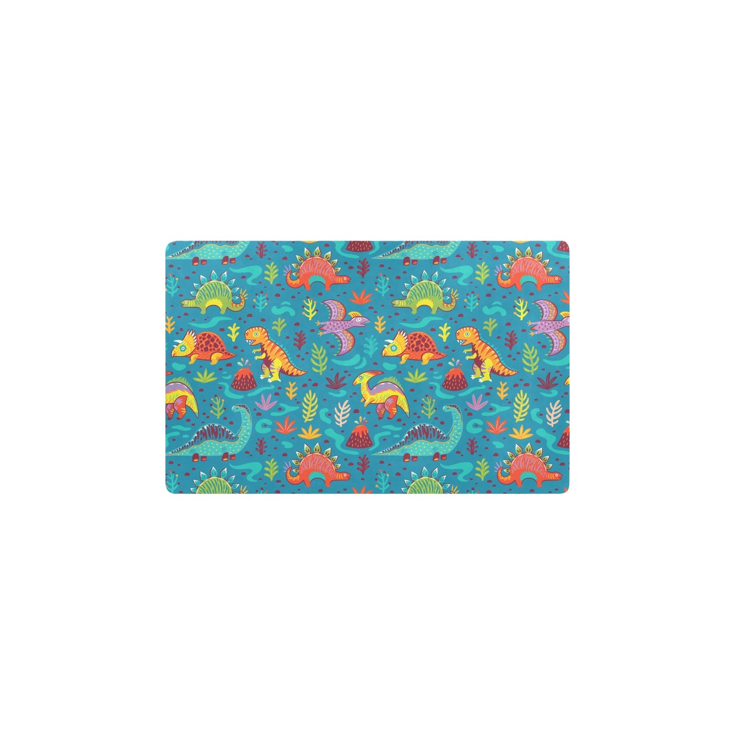 Dinosaur Cartoon Style Kitchen Mat
