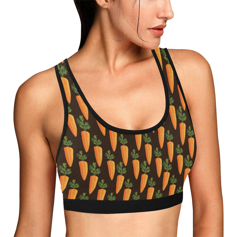 Carrot Pattern Print Design 06 Sports Bra