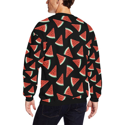 Watermelon Pattern Print Design WM01 Men Long Sleeve Sweatshirt
