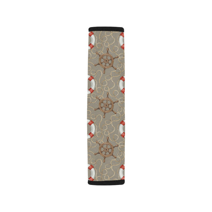 Nautical Pattern Print Design A02 Car Seat Belt Cover