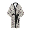 Swallow Bird Pattern Print Design 03 Women's Short Kimono