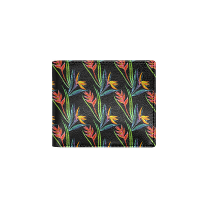 Heliconia Pattern Print Design HL04 Men's ID Card Wallet