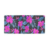 Neon Pink Hibiscus Pattern Print Design HB015 Men's ID Card Wallet