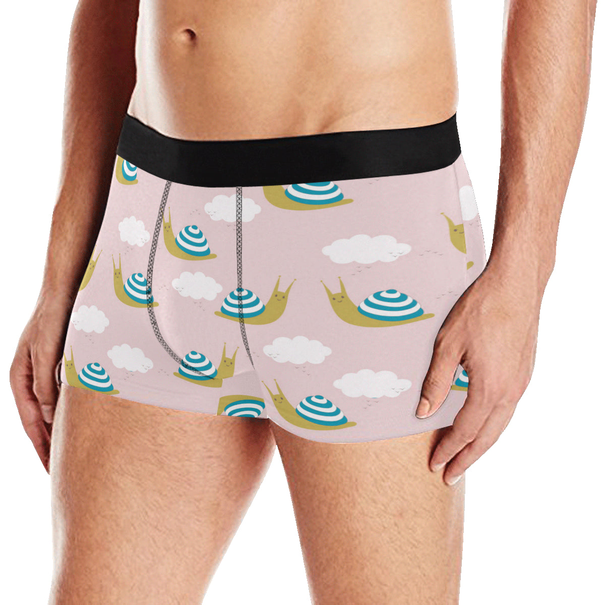 Snail Pattern Print Design 02 Men's Boxer Briefs