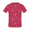 Hibiscus Red Pattern Print LKS308 Men's All Over Print T-shirt