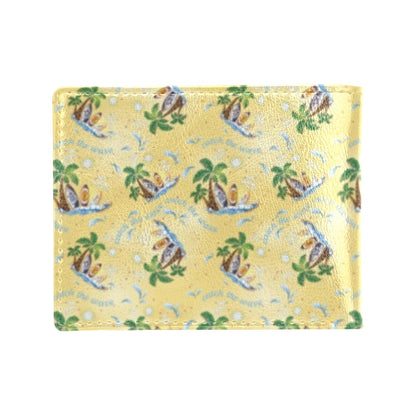 Surf Catch the Wave Design Men's ID Card Wallet