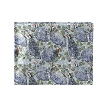 Guinea Fowl Print Design LKS402 Men's ID Card Wallet
