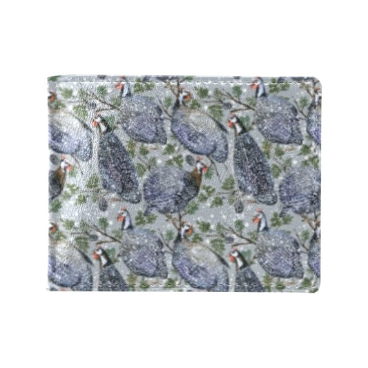 Guinea Fowl Print Design LKS402 Men's ID Card Wallet
