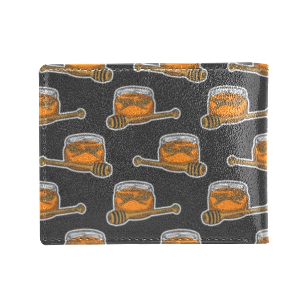 Honey Bee Print Design LKS305 Men's ID Card Wallet