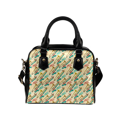 Trombone Pattern Print Design 03 Shoulder Handbag