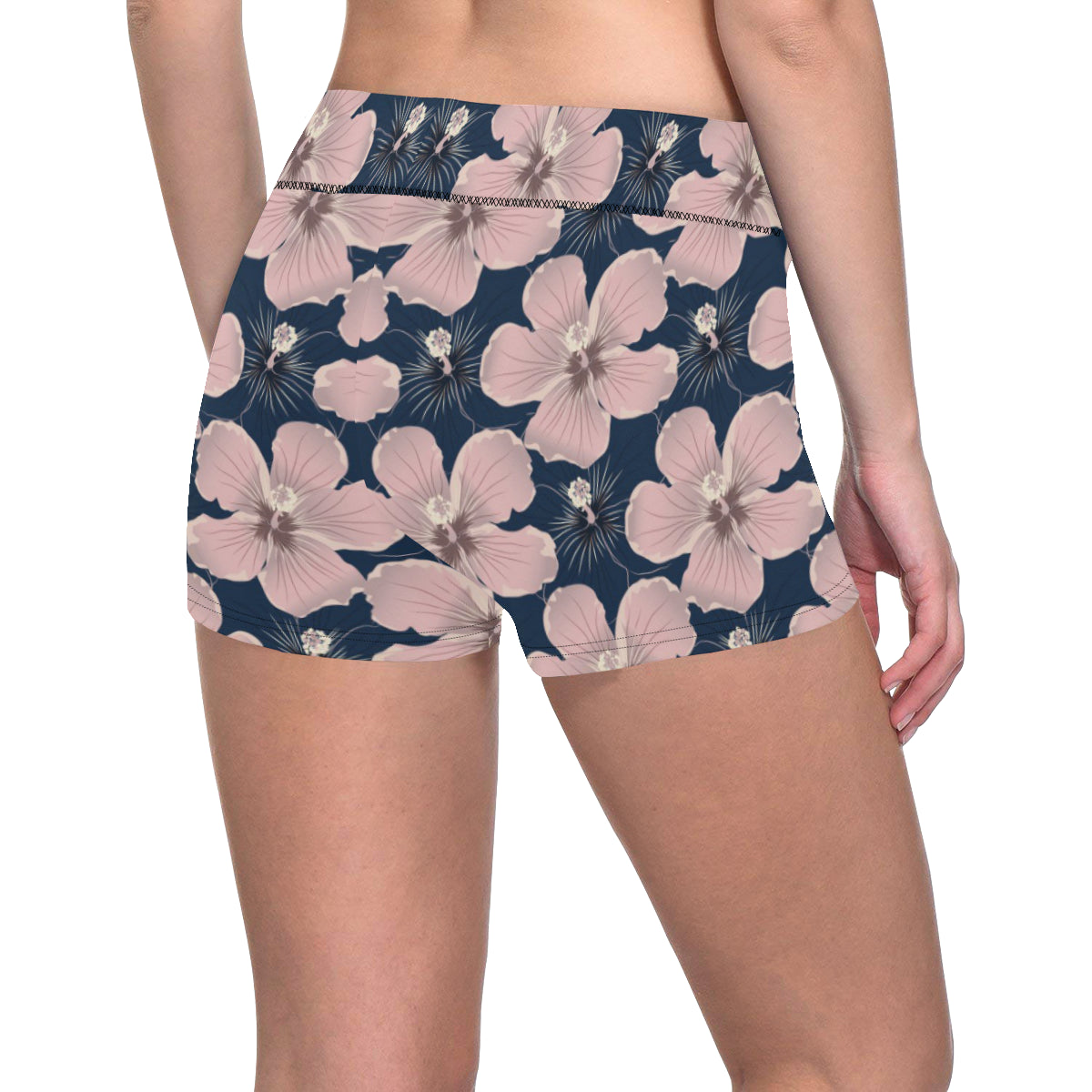 Plumeria Pattern Print Design PM018 Yoga Shorts