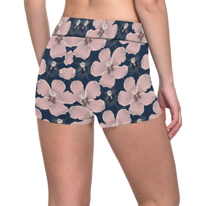 Plumeria Pattern Print Design PM018 Yoga Shorts