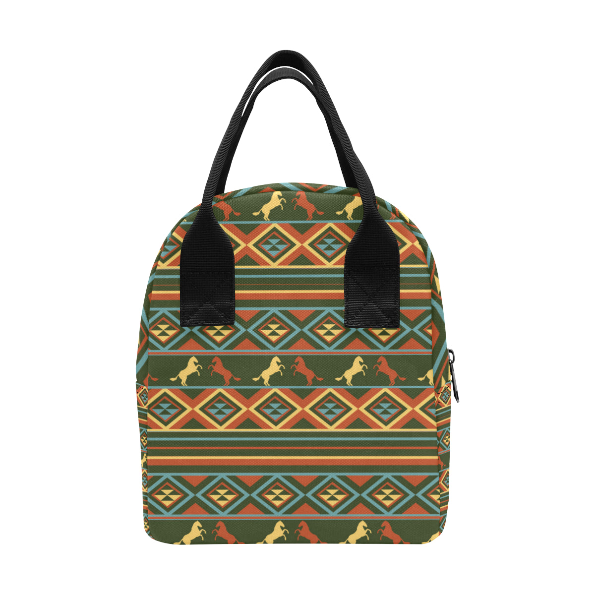 Horse Western Pattern Insulated Lunch Bag