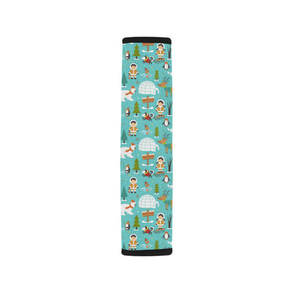 Eskimo Pattern Print Design 01 Car Seat Belt Cover