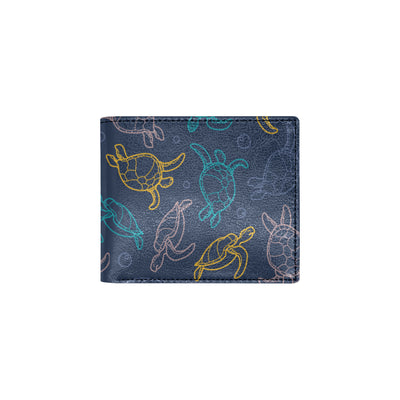 Sea Turtle Baby Print Men's ID Card Wallet