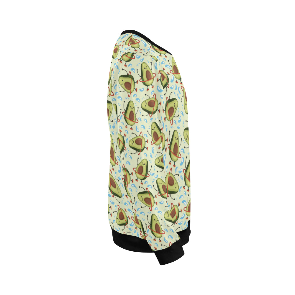 Avocado Pattern Print Design AC02 Men Long Sleeve Sweatshirt