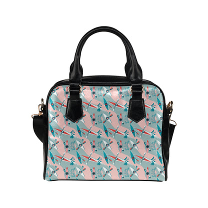 Kayak Pattern Print Design 05 Shoulder Handbag