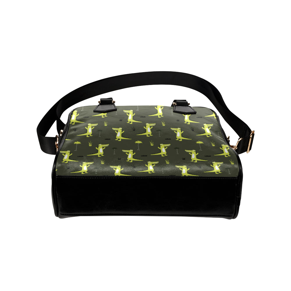 Alligator Pattern Print Design 05 Shoulder Handbag