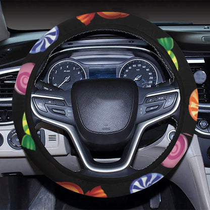 Candy Pattern Print Design 01 Steering Wheel Cover with Elastic Edge