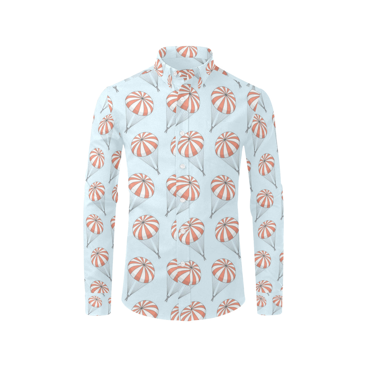 Skydiving Pattern Print Design 01 Men's Long Sleeve Shirt