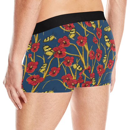 Pansy Pattern Print Design A01 Men's Boxer Briefs