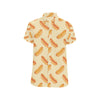 Hot Dog Pattern Print Design 05 Men's Short Sleeve Button Up Shirt