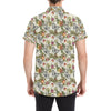 Butterfly Flower Pattern Print Design 06 Men's Short Sleeve Button Up Shirt