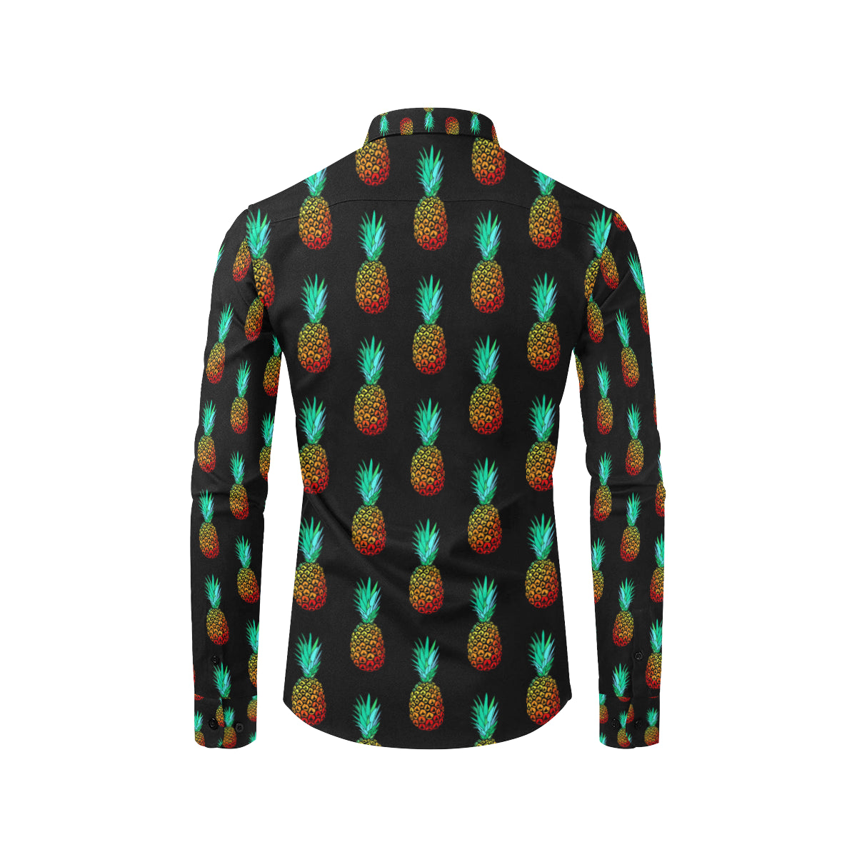 Pineapple Pattern Print Design A05 Men's Long Sleeve Shirt