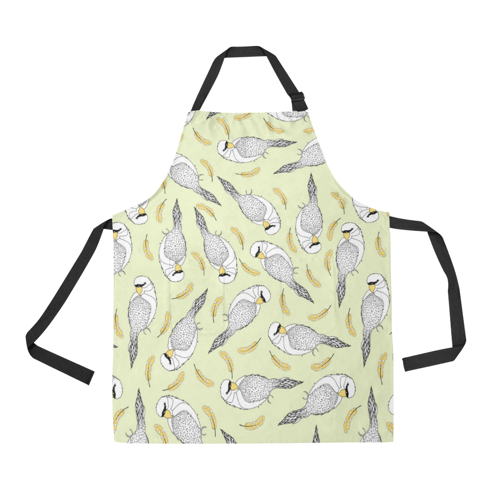 Parakeet Pattern Print Design A03 Apron with Pocket